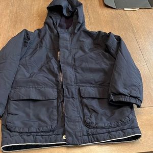 Toddler boys 5-6 Lands End winter  parka coat in navy blue